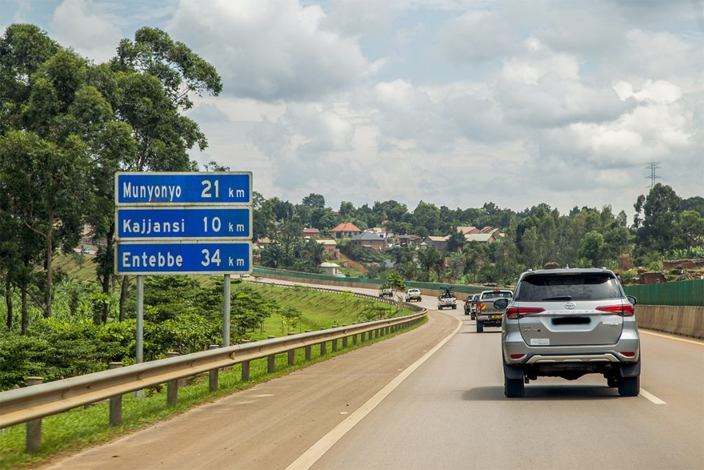 Driving in Entebbe with rental car